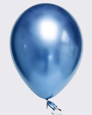 6 İnc Mavi Krom Balon 100 lü