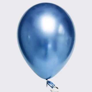 6 İnc Mavi Krom Balon 100 lü