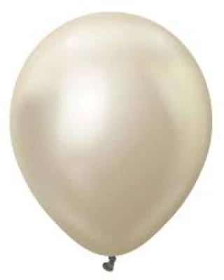 12 INC MİRROR WHİTE GOLD BALON 50Lİ