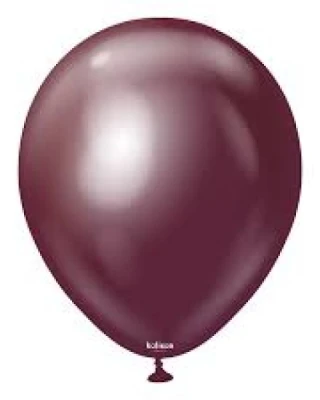 12 INC MİRROR BURGUNDY (BORDO) BALON 50Lİ