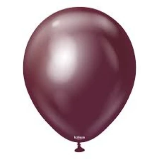 12 INC MİRROR BURGUNDY (BORDO) BALON 50Lİ